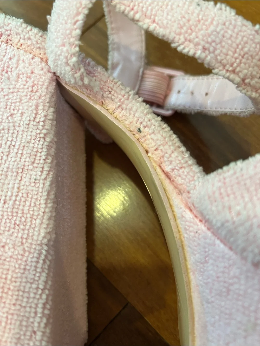 Public Desire Pink Terrycloth Platform Block Heels
